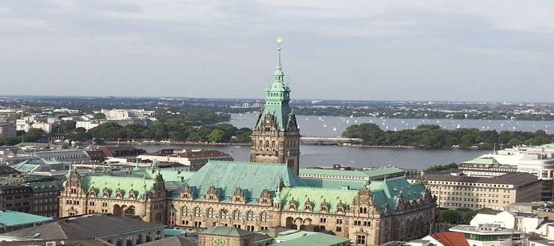 Nikolaiturm Rathaus Alster